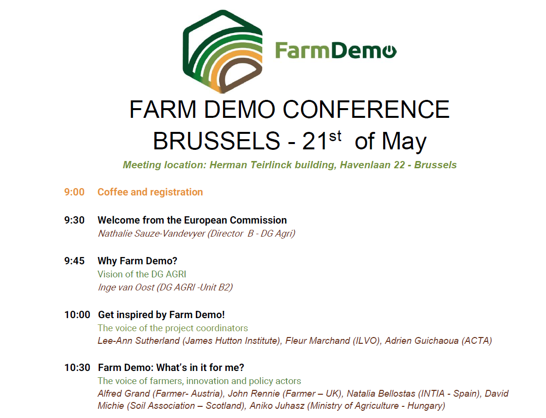 Farm Demo programme 1st hal f